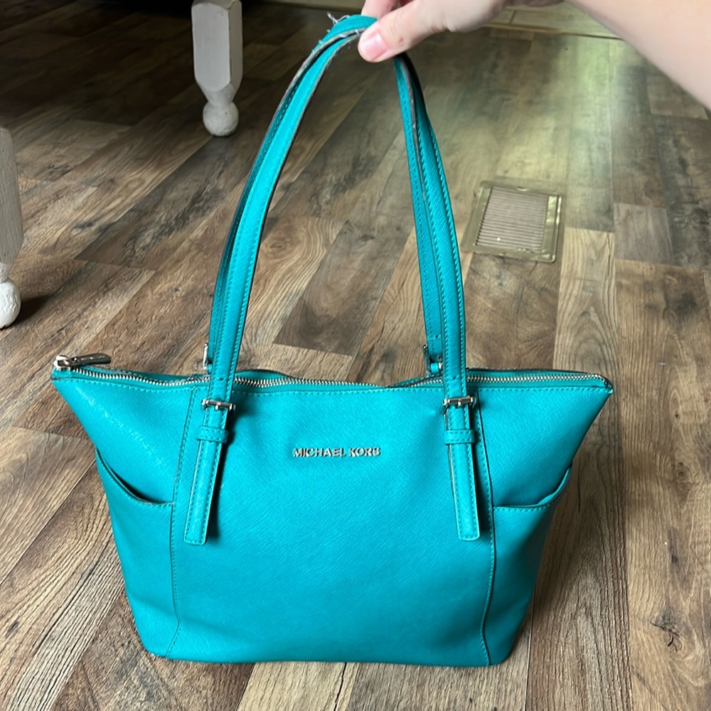 Michael Kors Charlotte Large Top Zip Tote Bag - Palmetto Green